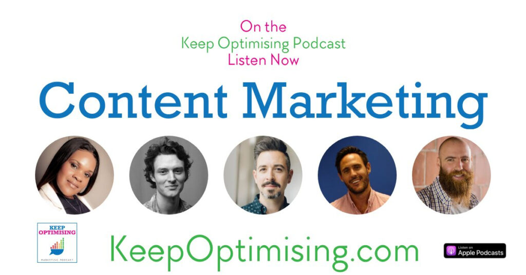content marketing on the keep optimising podcast
